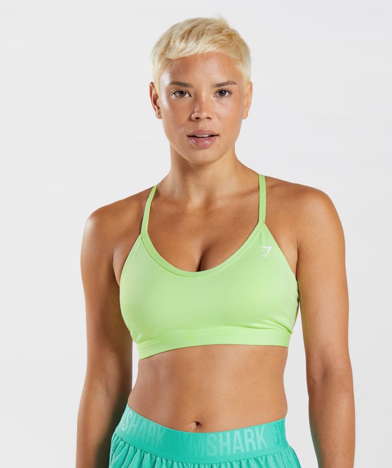 Women\'s Gymshark V Neck Sports Bra Green | CA A158N0